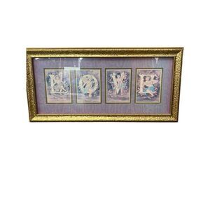 Vintage Whimsigoth Cherubs LOVE Wall art Hanging 90s vtg celestial angels